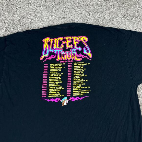 Bucees Shirt Mens 3XL Black Pink 1982-2021 Tour Short Sleeve Casual Cotton - Picture 9 of 13